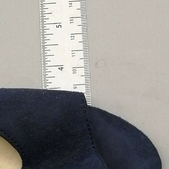 Gatuxus Womens Kitten Heel Peep Toe T-Strap‎ Pump Cushioned Navy Blue EUR 40 - Picture 6 of 9